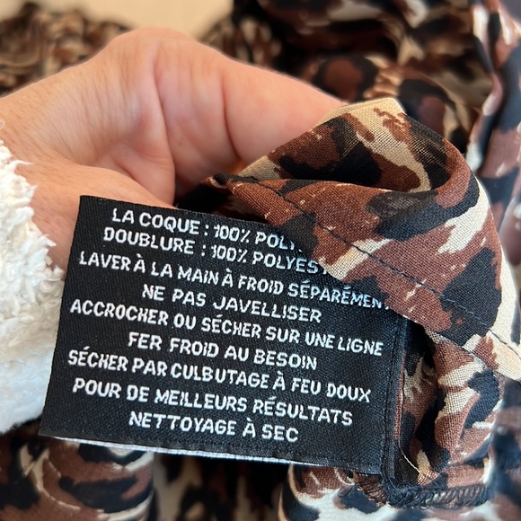 Walter Baker Sheer brown and black Leopard Blouse size small - Picture 10 of 10